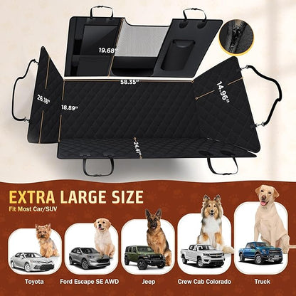 Gimars Extra Large Space Dog Car Seat Cover for Back Seat 600D Oxford