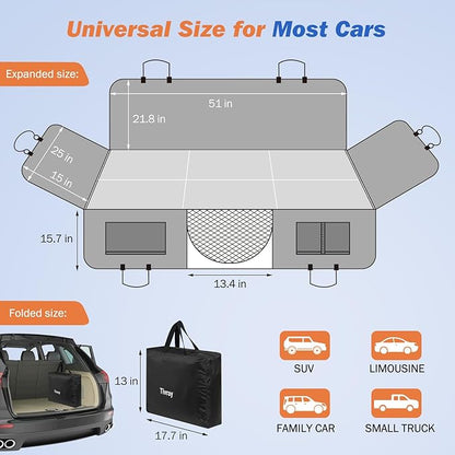 Dog Car Seat Cover for Back Seat 330lbs Waterproof