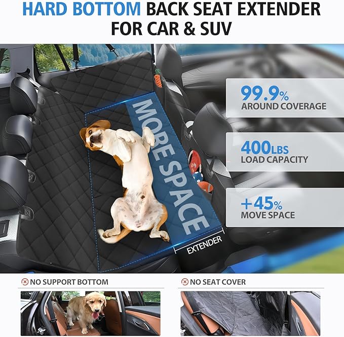 Back Seat Extender for Dogs 400lbs Capacity