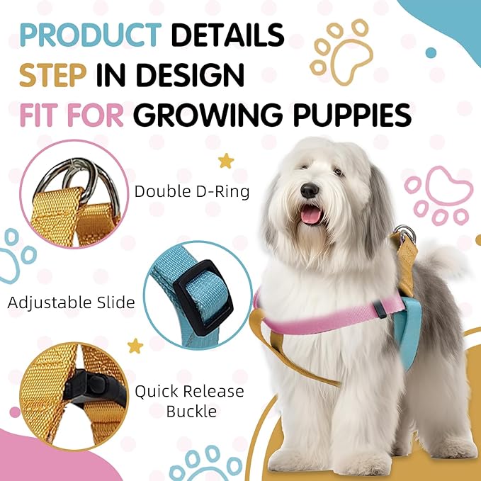 Tri-Color Dog Harness