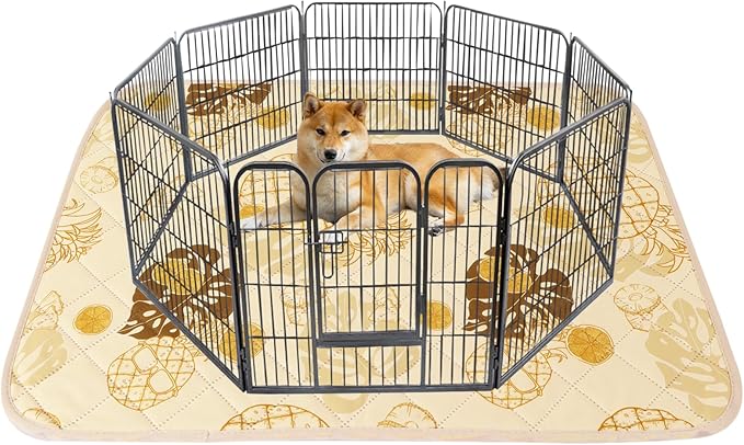 IEUUMLER Washable Pee Pads for Dogs 1 Pack EU007 (Yellow 48"X48"-1pcs)