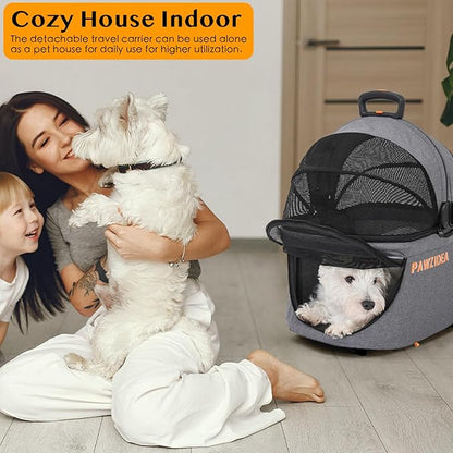PAWZIDEA Pet Stroller 4 in 1 4 Wheels