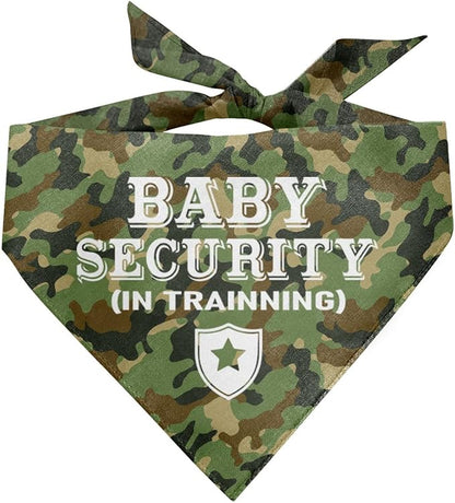 Baby Security in Training Dog Bandana, Dog Bandana, Camouflage Dog Scarf Accessories, Pet Dog Triangle Scarf, Dog Bandana Pet Scarf, Dog Bandana for Small Medium Large Dogs, Gift for Dog Lover (B11)