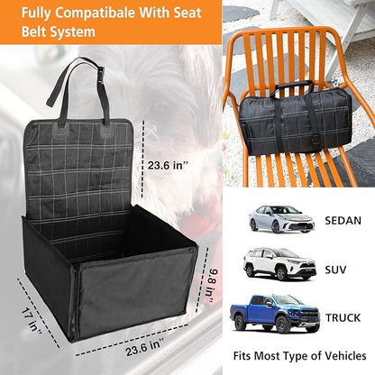 Front Dog Car Seat Cover 2-in-1 Folding