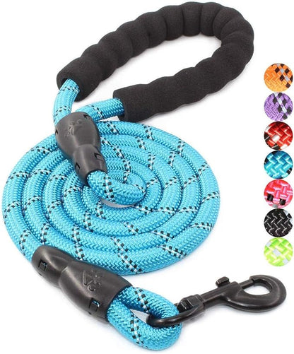 BAAPET 2/4/5/6 FT Dog Leash with Comfortable Padded Handle and Highly Reflective Threads for Small Medium and Large Dogs (5FT-1/2''