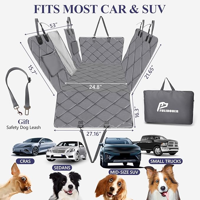 Back Seat Extender for Dogs 400lbs, Waterproof