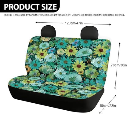 Green Flower Car Seat Covers for Women