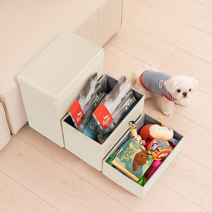 Uross Dog Stairs with Storage 3-Steps