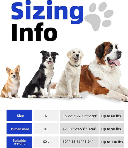 Sytopia Orthopedic Extra Large Dog Beds with Detachable Blanket