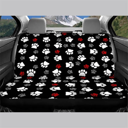 CLOHOMIN Paw Print Car Seat Covers for Rear