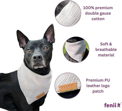 Premium Cotton Dog Bandanas 2 Pack