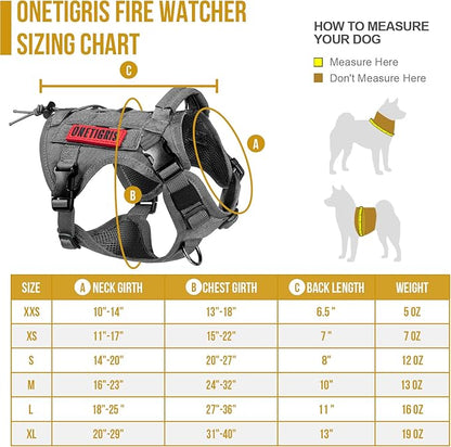 OneTigris Tactical Dog Training Vest No Pull Harness for Dogs