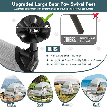 Upgraded Elevated Dog Bed with Canopy