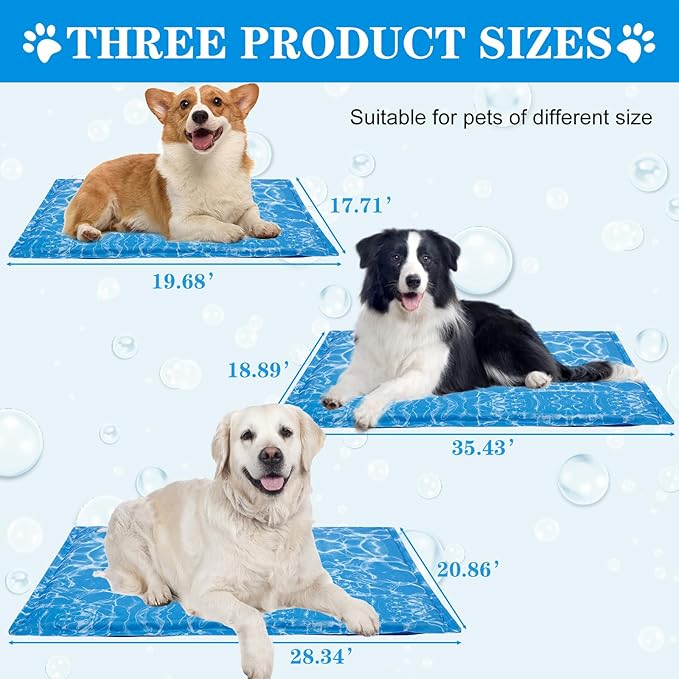 Dog Cooling Mat Portable Water Injection Pet Cooling (18.89X35.43Inch)
