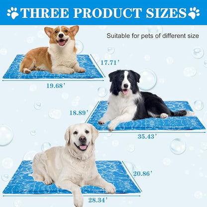 Dog Cooling Mat Portable Water Injection Pet Cooling (18.89X35.43Inch)