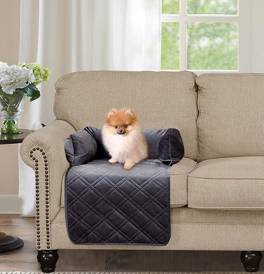 Brilliant Sunshine Premium Grey Silky Velvet Pet Sofa Bed