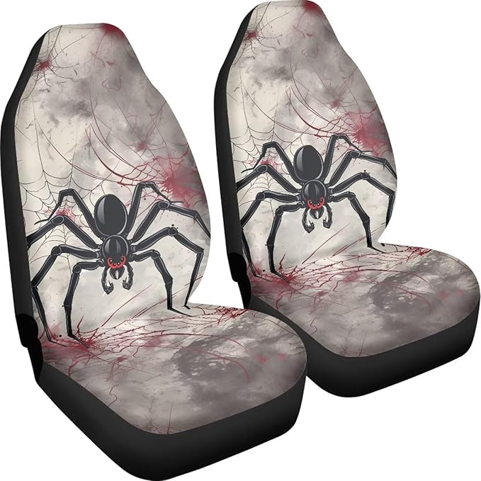 Halloween Spider Web Car Seat Cover for Women Men