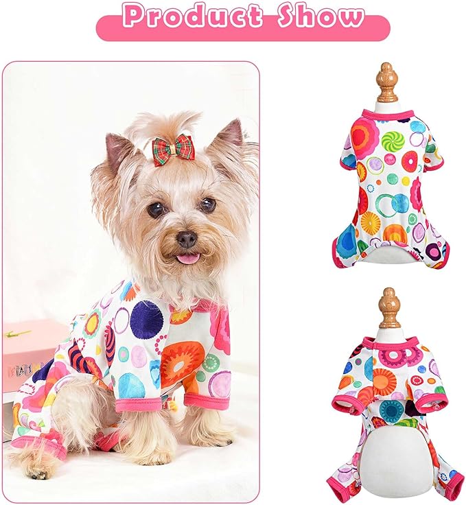 Dog Pajamas Onesie Spring Summer Dog Clothes for Small Dogs Girl Boy Soft Stretchy Pet Puppy Clothes Doggie Pjs Cat Outfit Jammies