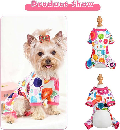 Dog Pajamas Onesie Spring Summer Dog Clothes for Small Dogs Girl Boy Soft Stretchy Pet Puppy Clothes Doggie Pjs Cat Outfit Jammies