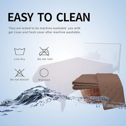 Easy-Going 100% Waterproof Dog Bed Cover, Non-Slip Pet Blanket for Furniture, Washable Couch Cover, Repleasement Sofa Cover (68x82 in,Brown)