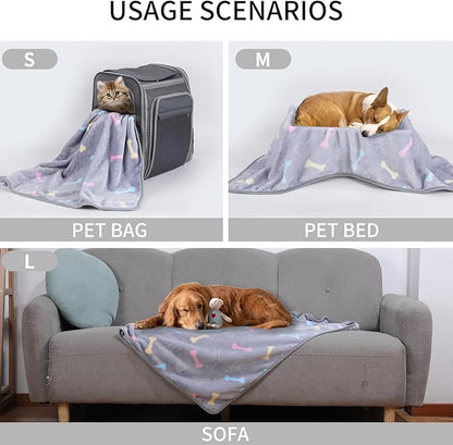 1 Pack 3 Dog Blankets Super Soft Puppy Medium(29"x20")