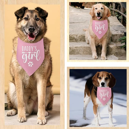 Daddy's Girl Dog Bandana Funny Cute Pink Dog