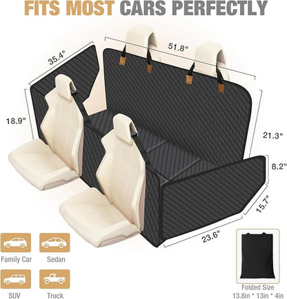 Lekereise Truck Dog Car Seat Cover for Back Seat with Embedded Side Door Mat