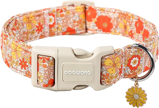 DOGWONG Fall Flower Dog Collar- Cute Flower Dog