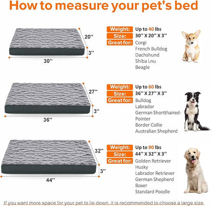 JOEJOY Orthopedic Dog Bed for Extra Large Medium Dogs 44x32 Inch