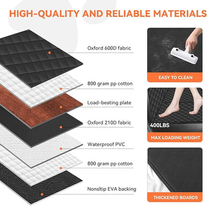 Car Back Seat Extender for Dogs Hard Bottom Car Seat Cover for Dogs, Support 400lbs,Dog Car Seat Cover with Hard Bottom Dog Car Seat Bed, Dog Backseat Hammock Seat for Cars, SUVs, Trucks