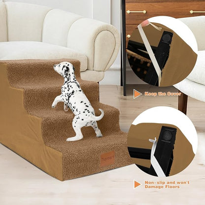 Topmart Dog Stairs for Small Dogs 4-Step,16”H, Pet