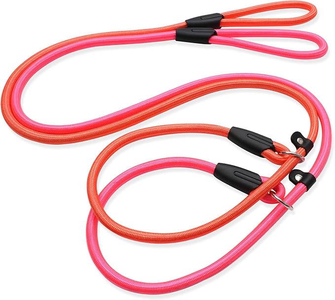 2pcs Slip Lead Dog Leash for Dogs no Pull 5FTStrong Rope