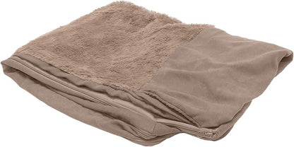 Furhaven Replacement Dog Bed Cover Plush & Suede Sofa-Style