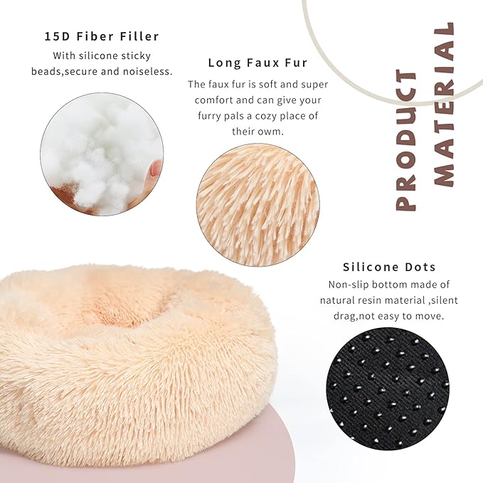 Light Brown Dog Bed Small Dogs,20 inches 10 lbs