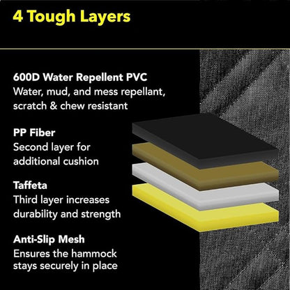 Meadowlark Dog Car Seat Cover with Mesh Window (60" W 64" L)