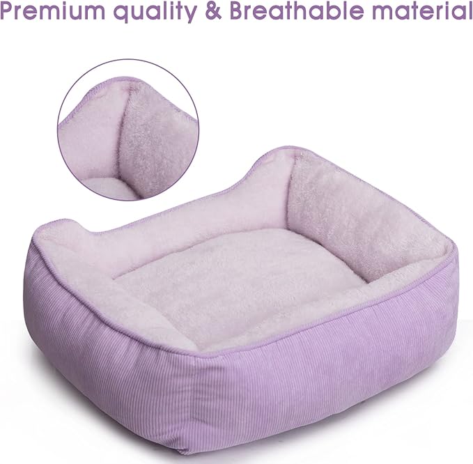 Hollypet Rectangle Plush Dog Bed Cat Bed Self-Warming Pet Bed