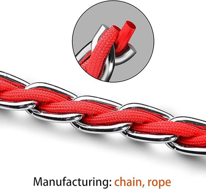 Chew Proof Metal Leash Chain Dog Leash for Medium Large Dogs 5.2FT Strong