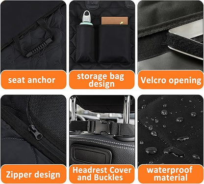 D-Lumina Dog Seat Covers for Tesla Model 3 2018-2023 2020-2023, Waterproof 3 Back