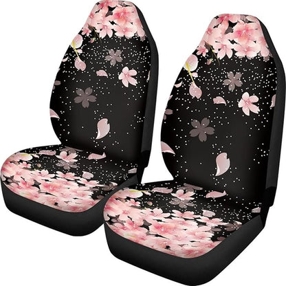 Cherry Blossoms Print Car Seat Covers for Women