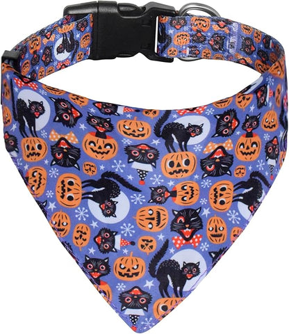 Halloween Dog Collar with Detachable Bandana