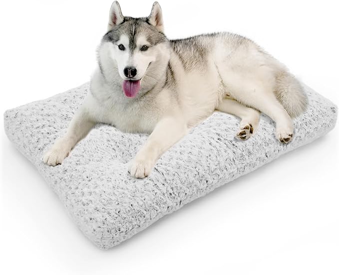 X-Large Dog Bed, 41 x 27 Inches, Polyester, Grey - Extra Large, Comfortable Washable Pet Mat for Dogs and Cats