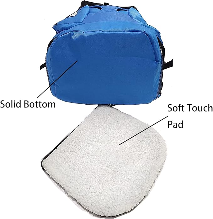 Large Pet Cat Backpack Dog Backpack for Most Dog Sizes Travel&Hiking Pet Carrier Backpack with Safety leash |large Ventilations Double-layer Structure Up to 15 LB (LIGHT BLUE)