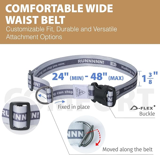 Hands Free Dog Leash with Waist Belt Lifetime Replacement 5318