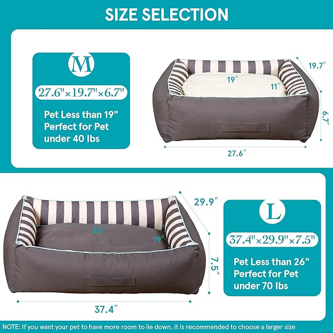 Dog Bed for Large Sized Dog 600D Oxford 37" L 30" W 7.5 Th)