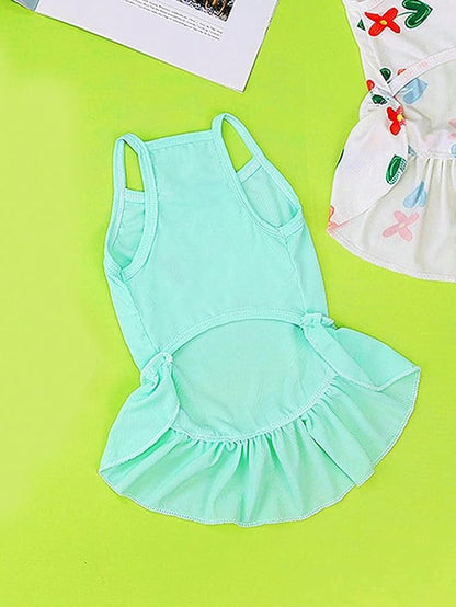 QWINEE Cat Dog Dress Cat Puppy Skirt Pet