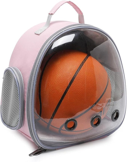 Small Animal Carrier Backpack Space Capsule Bubble Window Carrier Backpack for Lizard Guinea Pig (Pink)