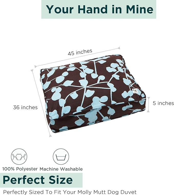 Molly Mutt Huge Dog Bed Cover 36”x45”x5’’ - 100% Cotton