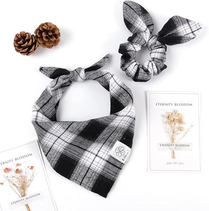 E-Clover Dog Bandanas & Matching Scrunchie Set Boy
