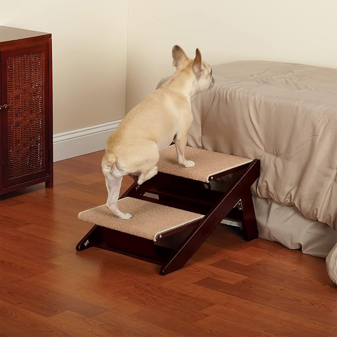 Pine Frame Dog RampSteps 2 Step,Brown