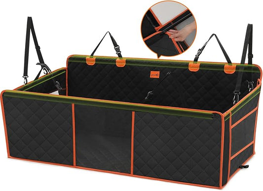 Pecute Back Seat Extender for Dogs Hard Bottom